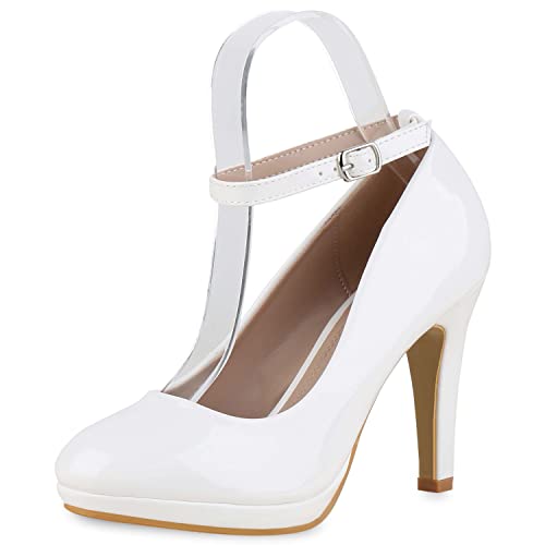 VAN HILL Damen Klassische Pumps Stiletto Schuhe Elegante Lack Absatzschuhe...