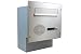 Produktbild F-046 Edelstahl Mauerdurchwurf Briefkasten mit Klingel & Sprechsieb (Tiefe: 20 cm) - LETTERBOX24.de