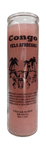 Generic 880960330917 Congo African Candle (Vela Africana) Pink Pillar Candle thumb #2