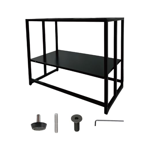 MEWSDEN Fish Tank Stand, 40 Gallon Heavy Duty Metal Aquarium Stands, Reptile Tank, Turtle Tank, Breeder Tank Stand, Fish Tank and Stand Combo Set (Black, 36.5