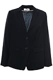Mit Pattentaschen sheego Blazer Gehrock Jacke Damen Ndelstreifen Viskose Wolle Plusgröße Übergröße, Farbe:dunkelblau;Damengrößen:46
