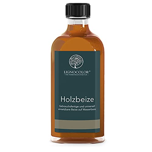 Holzbeize Lignocolor (100 ml, Buche Honig) umweltfreundliche Beize auf Wasserbasis für Holz