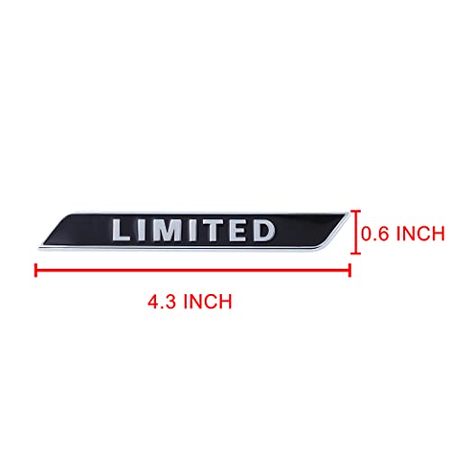 Image of Limited Emblem 3D nameplate Logo Right /Left /Tailgate Fender Badge Compatible with Car Truck (Black)