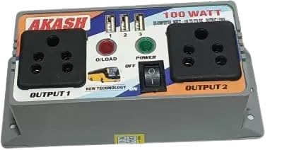 AGpackers 3 USB 12/24 Volt DC Battery to AC Battery Converter 100 Watt | Worldwide Adaptor | Led Light Indicator | Electronics Craft-image-0