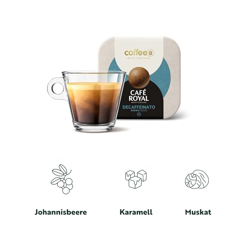 CoffeeB Decaffeinato – Kompostierbare Kaffeekugeln, koffeinfrei, 9 Stück, kompatibel mit CoffeeB Maschinen