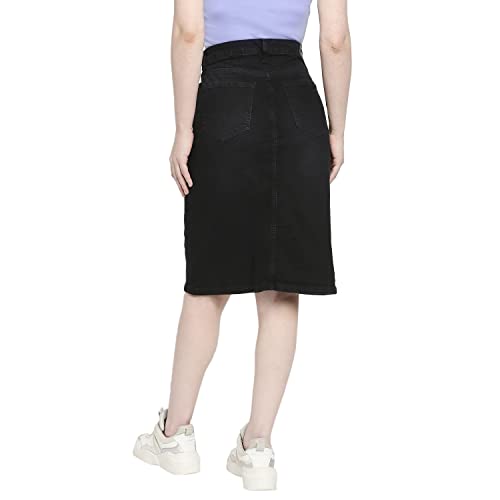 Image of Spykar Women's Knee Length Skirt