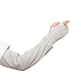 Dhjovate UPF 50+ UV Protection Cooling Arm Sleeves for Men & Women UPF50+ Sun Protection Ice Silk Arm Covers (Grey)
