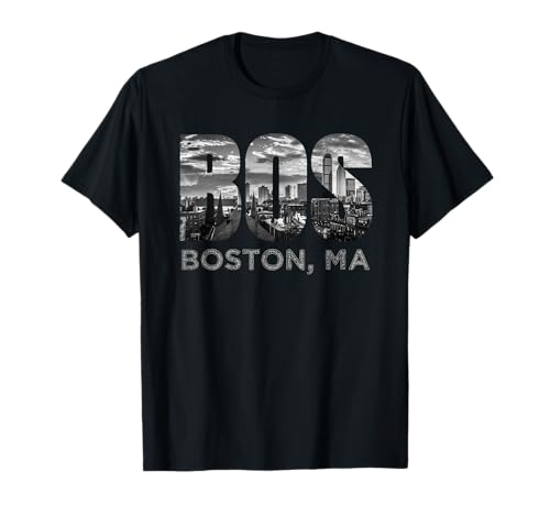 Boston Buildings Souvenir Massachusetts Skyline Art BOS T-Shirt