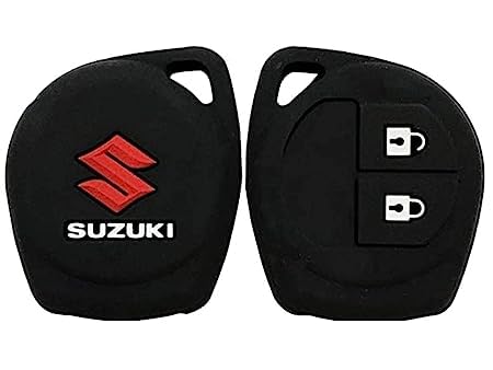 Image of vSHARK Silicone Car Key Cover for Maruti Suzuki S-Presso /Swift DZire /SX4 /DZire / Ignis /Alto /Vitara Brezza /Celerio /Ertiga /Ciaz /SCross /Baleno /Ritz 2 Button Key Cover R Black ( Pack of 1 )