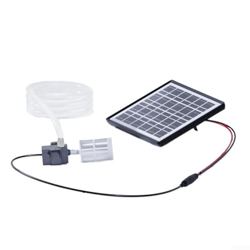 Pompe à eau submersible à énergie solaire, 12 V CC avec filtre de 2 m pour aquarium, bassin, fontaine extérieure, système de circulation de l'eau (6 W sans interrupteur)