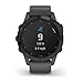 Garmin 010-02410-10 Fenix 6 Pro Solar, Multisport GPS Watch with Solar Charging Capabilities, Advanced Training Features and Data, Black with Slate Gray Band