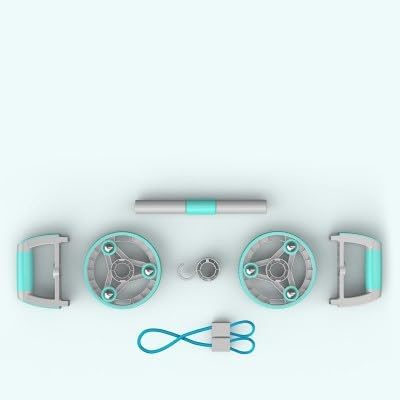 Generic Revolutionize Your Home Workout with the Ultimate 14-in-1 Abdominal Muscle Wheel A Multifunctional Home Gym Powerhouse for ABS Fitness and Total Body Exercise!, Blue