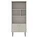 Manhattan Comfort Windsor Modern 5 Shelves Display Bookcase Cabinet, 26.77", Off White/Nature