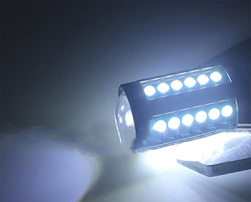 T10 25W Led Light Bulb W5W T10 1156 Chip Sets 6000K Cool White 100W Halogen Bulb Equivalent For Courtesy Step Map Lights Trunk Lamp Clearance Lights Car Interior Light, 12V, Not Dimmable, Pack Of 6 #TOP3