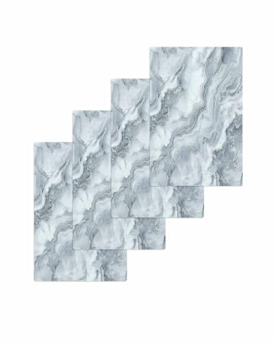 Perdecor Kitchen Dish Towels Gradient White Gray Waves Texture Waffle