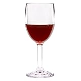 G.E.T. SW-1404-1-SAN-CL-EC Heavy-Duty Reusable Shatterproof Plastic Wine Glasses, 8 Ounce, Clear (Set of 4)
