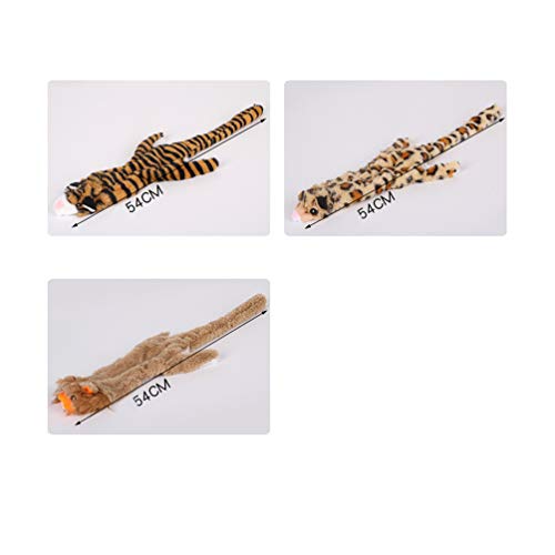 Popetpop 1 peça de brinquedos para cães de pelúcia chata sem enchimento durável skinny interativo ma