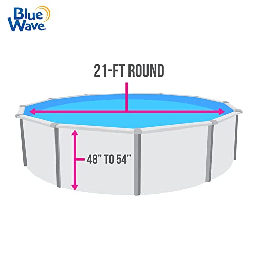 Blue Wave 21-ft Round Overlap Pool Liner for Above-Ground Steel Wall Pools – Weather-Resistant Standard-Gauge Vinyl with Welded Seams, for 48/54-In Deep Walls - Solid Blue by Blue Wave - Image 3