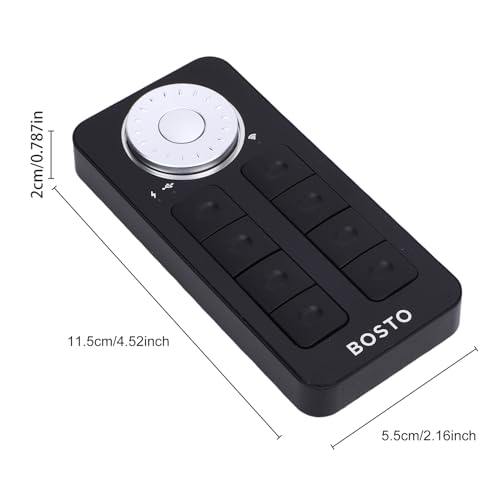 FAUOSWUK Clavier de Raccourci pour Tablette Graphique Touches Rapides Efficaces et Cadran Multifonction pour 7 MacOS PC Ordinateur Portable Artist Video Editor Employés de Bureau à Domicile – vue 6