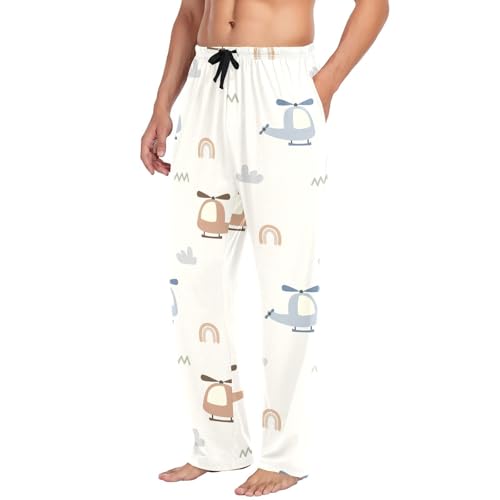 Cute Helicopter Mens Pajama Pants Mens Pj Pants Comfy Cotton Pj Long Pant for Men with Pockets Size S-XXL4