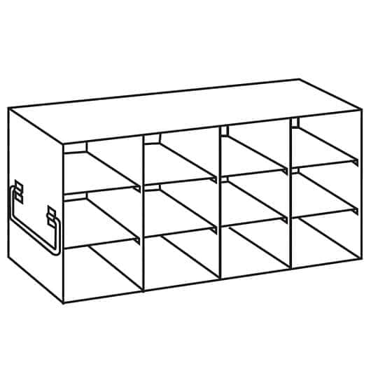 Cole-Parmer Upright Freezer Rack for Standard 2 (in) Boxes, 4 x 3 Array