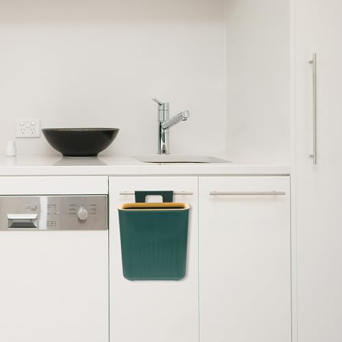 Caneca de basura colgante verde pequeña para cocina miniatura 7