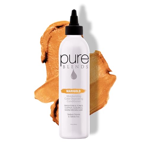 Marigold Moisturizing Color Depositing Conditioner - Brighten & Tone Faded Hair, Semi-Permanent Dye, Prevents Fade, Extends Color Service for Treated Hair, 8.5 Oz.