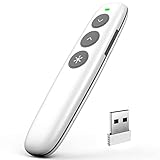 【Indicador de batería recargable】: la batería recargable incorporada de 300 mAh proporciona semanas de uso con solo 2 horas de carga. Se carga a través del puerto USB desde la PC o computadora portátil. Este presentador inalámbrico admite la función de espera automática para trabajar durante mucho tiempo y con fines de ahorro de energía. Además, tiene un interruptor de encendido independiente y puede evitar la fuga de corriente cuando se deja solo en su bolso o bolsillo.