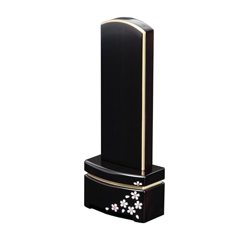 西塔屋 仏具 本位牌 モダン位牌 黒檀 雪月花 雪丸舞桜 4.5寸 文字彫り 2名様分込み