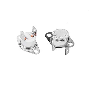Fielect KSD301 Thermostat 165 degreeC/329 degreeF Normally Closed N.C Adjust Snap Disc Limit Control Switch Microwave Thermostat Thermal Switch Bent Feet 2pcs