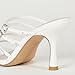 The Drop Women's Naomi Strappy Buckle Heeled Sandal, White Heart, 8.5