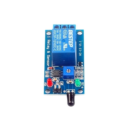 Module relais d'alarme incendie 12V avec récepteur infrarouge 1 canal
