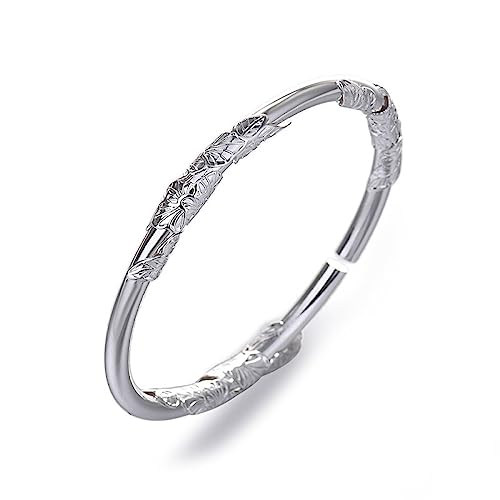 Bracelets de chaîne de manchette en filigrane ajustable pour femme en argent