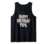 Mens Happy Birthday Pepe First Name Boys Colorful Bday Tank Top