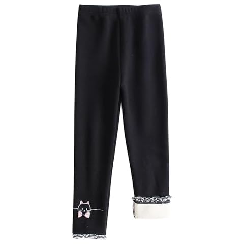 LAEMILIA Girls Winter Kitten Print Leggings Cover