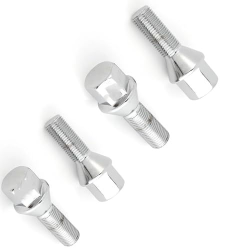 Pernos de rueda M12x1,25 tornillos de acero de 28 mm compatibles con Jeep Renegade 4 uds