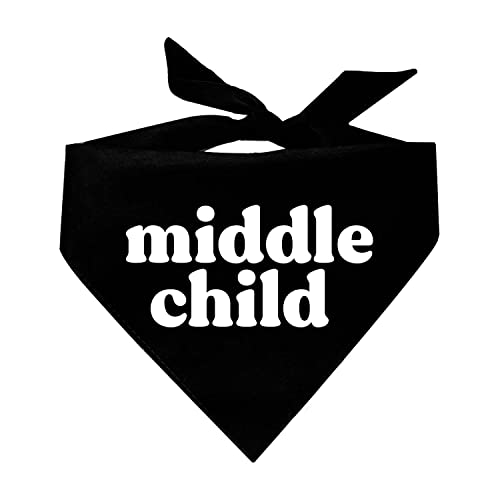 Middle Child Dog Bandana (937 Black, One Size)