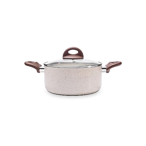 Caçarola com tampa e fundo de indução, Cerâmic Life, 4,55L, 24cm,...