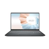 MSI Modern 14, AMD Ryzen 5-5500U, 14″(35cm) FHD IPS-Level Panel Laptop (8GB/256GB NVMe SSD/Windows 10 Home/Radeon Graphics/Carbon Grey/1.3Kg), B5M-045IN