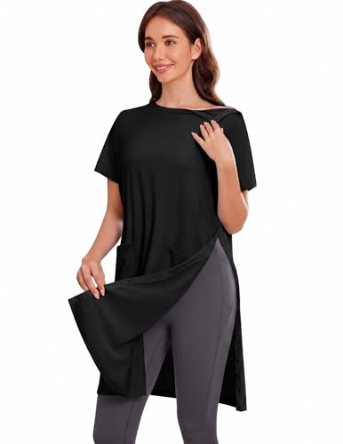 Image of Deyeek Women's Post Shoulder Surgery Hospital Gowns Tear Away Short Sleeve Full Open Side Snap Adaptive Clothing Nightgowns