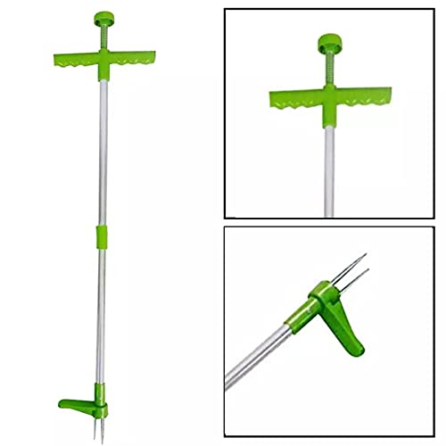 Miahevd Weed Puller Tool Stand Up, Standing Plant Root Remover, Weed Removal Tool, Stand Weeder with Long Handle, Weed Puller Standing, Standing Root Remover, Weeder Tool，Manual Weeder