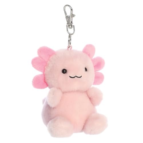 AURORA 34049, Palm Pals Ax Axolotl Clip-On, 10cm, Soft Toy, Pink, 4.33 inches (Pocket-sized) - Image 2