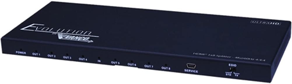 Vanco 4K HDMI 1x8 Splitter 12V 1A DC Power Supply