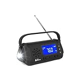 [ラドウェザー] ラジオ 防災グッズ 防災ラジオ 防災 懐中電灯 防水 AM/FM ポータブルラジオ アウトドア キャンプ 災害用ラジオ (ブラック)