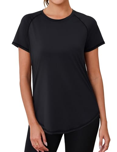 Terecey Camiseta Deportiva Mujer Manga Corta con Malla Espalda Camisetas Fitness de Secado Rápido para Entrenamiento Running y Ocio en Gimnasio Exterior y Casa - imagen 2