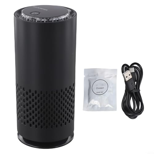 babominimer Purificateur d'air portable pour voiture et maison avec technologie à ions négatifs, filtration à 360 °, fonctionnement silencieux, compatible avec véhicule et bureau (noir)