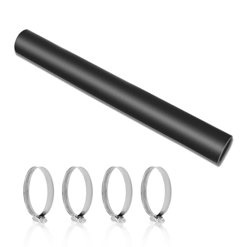 1 1/2 ID Straight Gasoline Fuel Filler Neck Hose with 4 Clamps Reinforced Gas Tank Filler Hose 15 7/8 Length