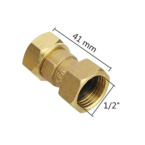 Manguito recto hexagonal G1/2 macho hembra para tubería de latón de 1/2 3