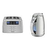 Cuisinart Touch to Toast Leverless toaster, 4-Slice, Brushed Stainless Steel & CPK-17 PerfecTemp...