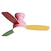 Deckenventilator mit Licht und Fernbedienung Leise Sommer & Winter Reversible 5 einstellbare Geschwindigkeit LED Dimmbare Holz 3 Flügel Fan Deckenleuchte mit Timer für Schlafzimmer,Rosa